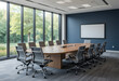 © Fikri Haikal - Modern meeting room interior. 3D render. AI generated