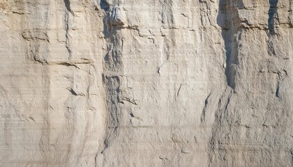 Poster - detailed texture of beige and light gray stone wall surface with natural horizontal lines and cracks for background design