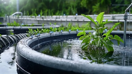 Poster - Smart farming revolution ai-driven sensors monitor crop growth in high-tech greenhouses