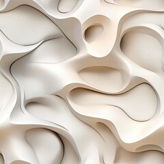 Aufkleber - Abstract Stucco Inspired Pattern Dynamic Sweeping Shapes for Modern Design