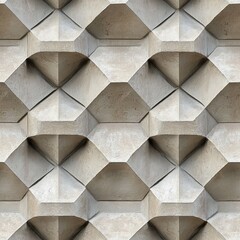 Poster - Bold Angular Geometric Stucco Design Architectural Texture