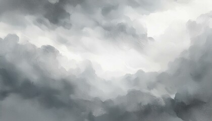 Abstract gray watercolor background creating a cloudy sky effect