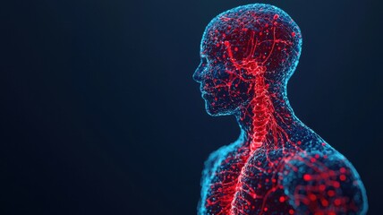 Poster - Exploring human anatomy digital representation in 3d visualization science lab digital art conceptual environment
