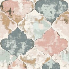 Poster - Subtle Stucco Dream Pastel Seamless Pattern Design for Walls