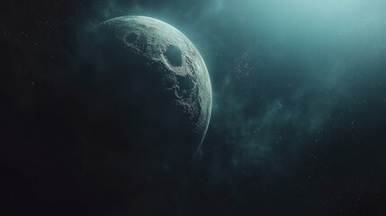 Wall Mural - Alien planet in deep space nebula