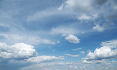 Wall Mural - blue sky with white clouds.