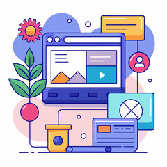 flat icons for web design