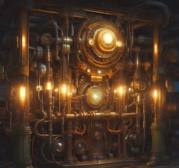 Poster - Illustration of techno background.
