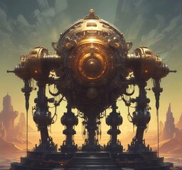 Poster - illustration of techno background.