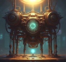 Poster - illustration of techno background.