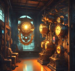 Poster - Illustration of techno background.