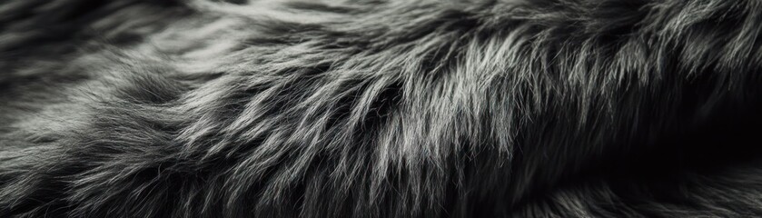 Aufkleber - Dark Gray Fur Texture Close Up Image