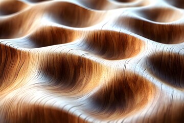 Wall Mural - Abstract Wooden Surface with Smooth Curves for Organic Design Concepts