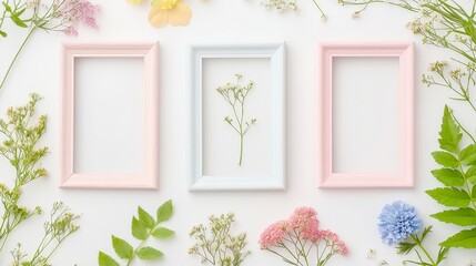 Poster - Pressed Flower Creations, Transform delicate blooms into stunning art pieces, beautifully arranged in decorative frames and resin crafts, celebrating nature's vibrant colors.