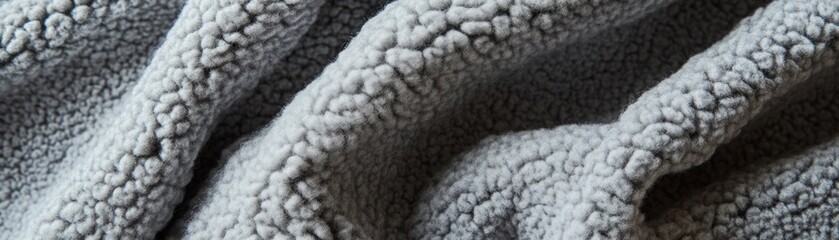 Aufkleber - Soft Grey Fleece Fabric Texture Close Up