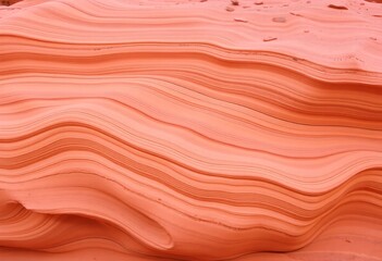 Aufkleber - Sandstone Waves. Peach Hues. Flowing Rock Texture. Nature's Artistry. Geological Formation. Sedimentary Layers. Desert Rock Beauty. Earth's Patterns. Warm Tones. Scenic Geology.