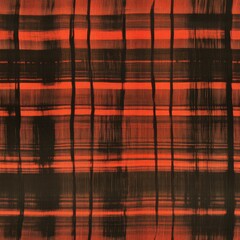 Wall Mural - Abstract Red and Black Plaid Pattern - Modern Textile Design for Backgrounds