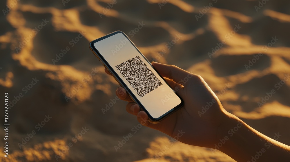 QR code scanning with a smartphone. Featuring instant access to digital ...