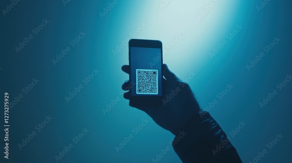 QR code scanning with a smartphone. Featuring quick access to digital ...