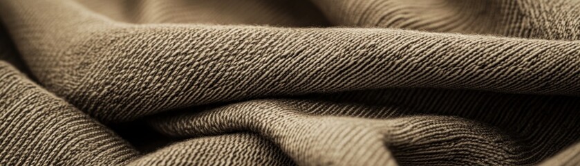 Poster - Textured Fabric Draped in Soft Folds Shows Detail