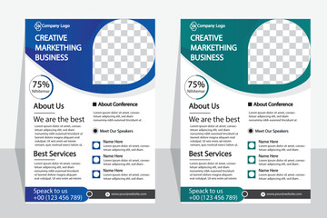 modern business card flyer design