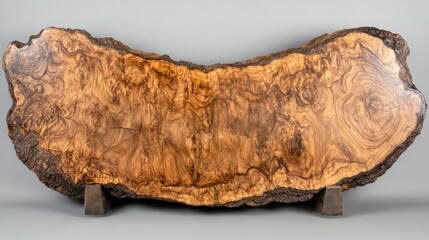 Poster - Polished Olive Wood Slab Display Piece