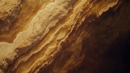 Poster - Abstract Golden Brown Swirled Stone Texture