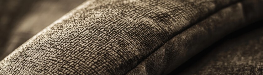 Poster - Close up shows the texture of a brown patterned fabric