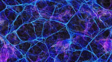 Poster - Abstract Blue And Purple Network Pattern Design