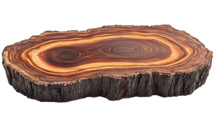 Poster - Polished Wooden Tree Cross Section Slab