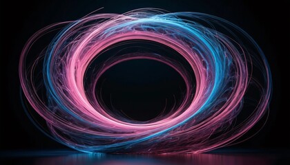 Poster - Abstract Fluidity in Pink and Blue. Dynamic Swirls of Color. Energy and Motion. A Captivating Design. Harmony and Rhythm. Artistic Expression. Vivid Abstraction. Visual Symphony. Digital Art Piece.