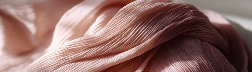 Poster - Draped Pink Fabric Soft Texture Background
