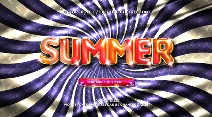 Poster - Summer 3D Rendering text effect style