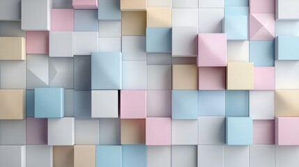 Poster - Pastel color palette grid design abstract art minimalist style modern environment aesthetic concept