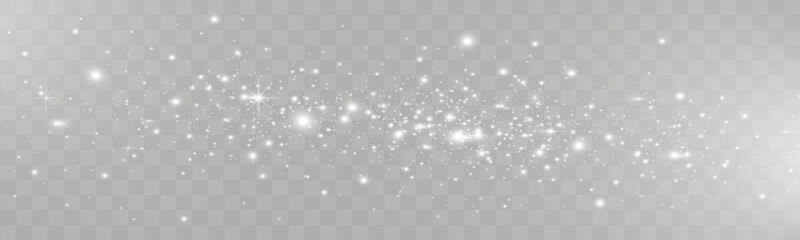 Wall Mural - bright glowing sparkles on a transparent background, resembling a starry or glittering effect.