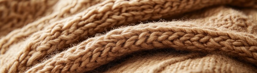 Aufkleber - A close up shot of a folded knitted sweater