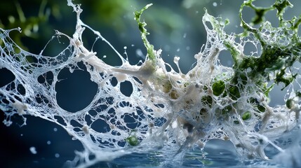 Aufkleber - Exploring living adaptive materials in nature a close-up view of biodegradable structures