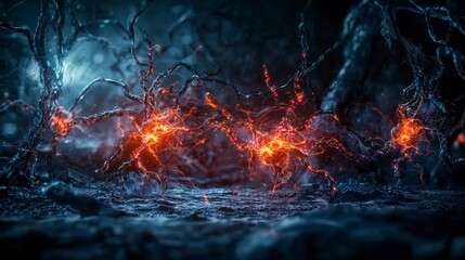Poster - Harnessing human energy a conceptual scene of technology dark environment abstract viewpoint innovation
