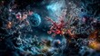 © สมเจตน์ หนูแก้ว - Cosmic colonization imagery vibrant space organ landscapes surreal environment digital art technique