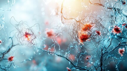 Aufkleber - Exploring a dreamlike mindscape abstract environment intricate wire structures surreal imagery conceptual art