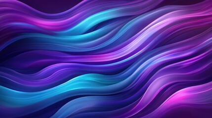 Poster - Abstract Purple and Blue Wave Abstract Design