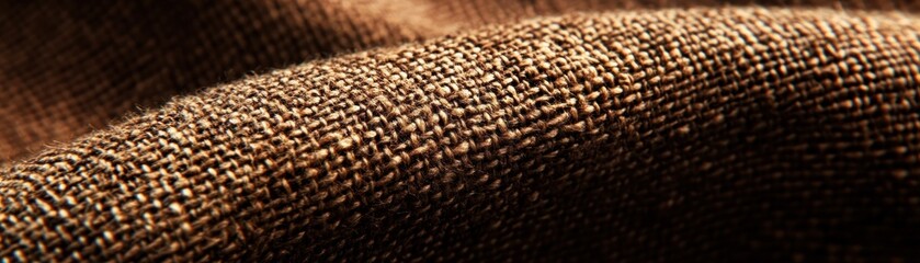 Poster - Brown Fabric Texture Close Up Detail Shot