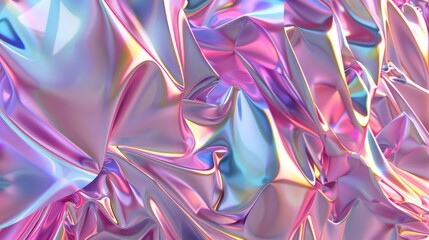 Wall Mural - abstract trendy holographic background. hologram gradient background with metalic waves.