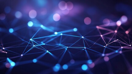 Poster - Abstract Network Showing Connections And Data Flow