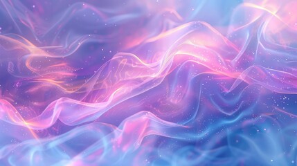 Wall Mural - abstract trendy holographic background. hologram gradient background with metalic waves.