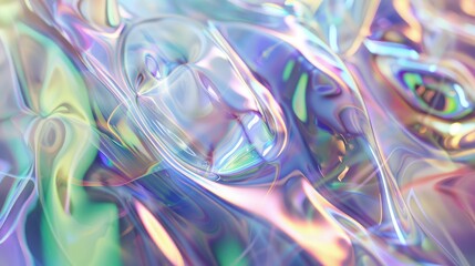 Wall Mural - abstract trendy holographic background. hologram gradient background with metalic waves.