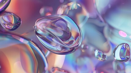 Wall Mural - abstract trendy holographic background. hologram gradient background with metalic waves.