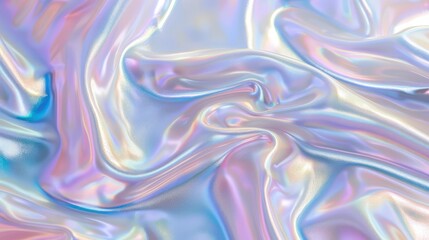 Wall Mural - abstract trendy holographic background. hologram gradient background with metalic waves.