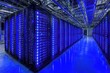 © Svitlana - Data Center with Illuminated Blue LED Lights and Organized Server Racks