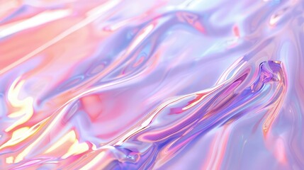 Wall Mural - abstract trendy holographic background. hologram gradient background with metalic waves.